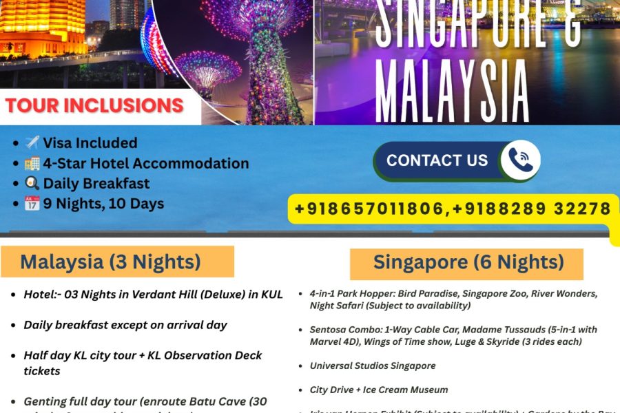 SINGAPORE & MALAYSIA 2 IN ONE TOUR PACKAGE